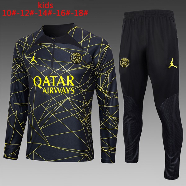 Ninos Sudadera De Training PSG 2024 Negro Amarillo